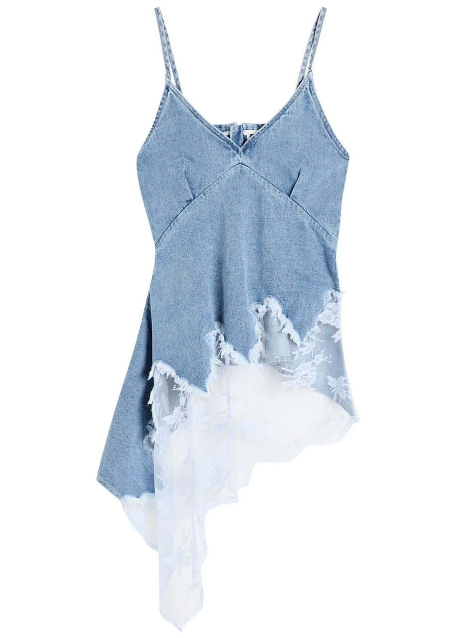 Asymmetric Denim Top