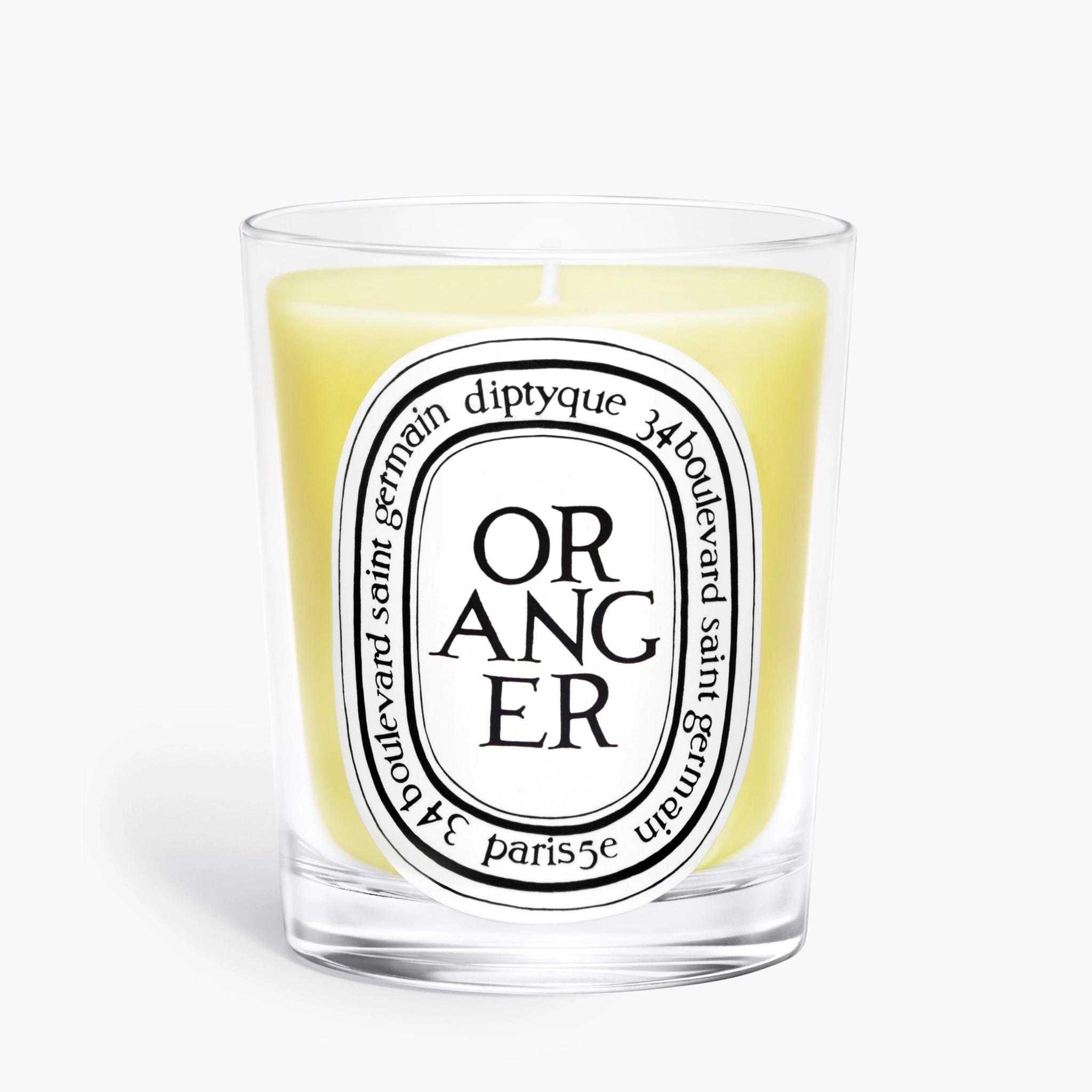 candle on white background