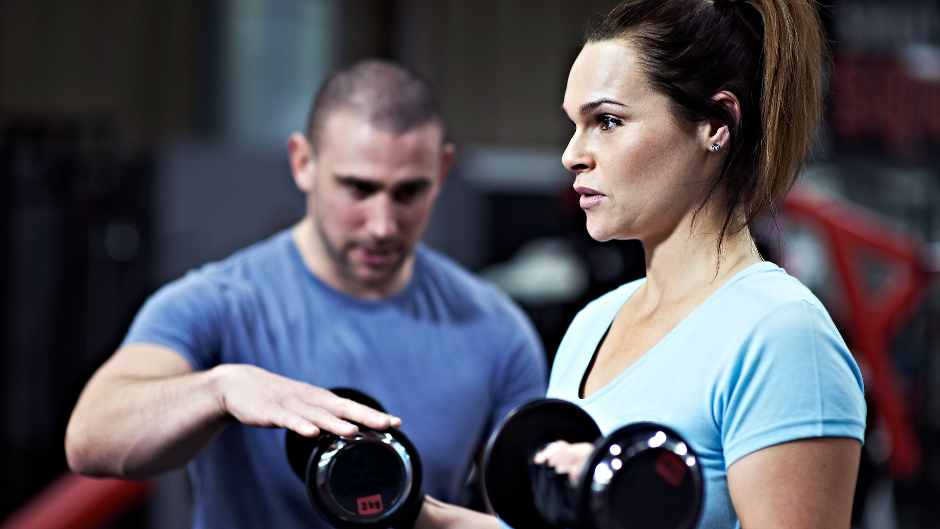 Woman having a personal training session