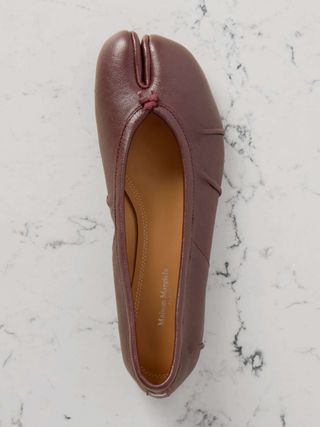 Tabi Split-Toe Leather Ballet Flats