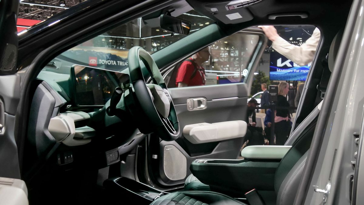 2026 Kia EV4 at New York Auto Show 2025.