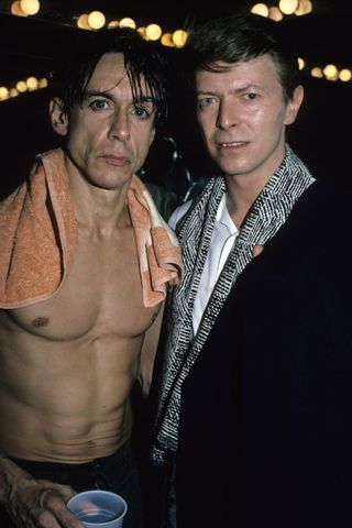 Lust for life, Iggy and Bowie backstage after Pop's show at The Ritz in New York in 1986