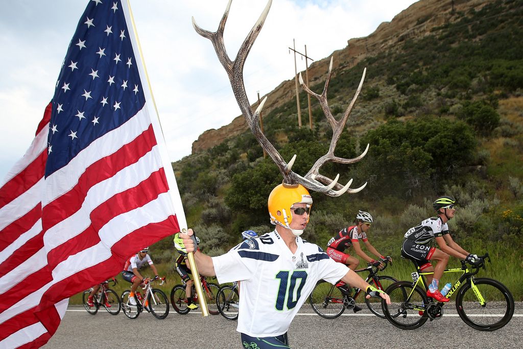 An American cycling fan often goes to extremes