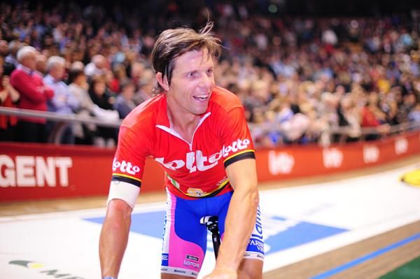 Hondo stil lhas enough left for a joke after the end of the race.