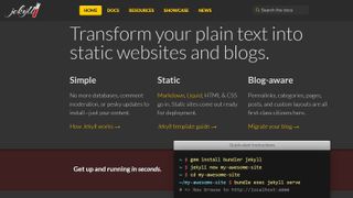 Jekyll homepage screenshot