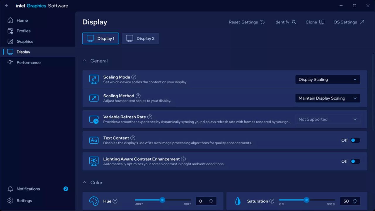 Intel's new Graphics Software app