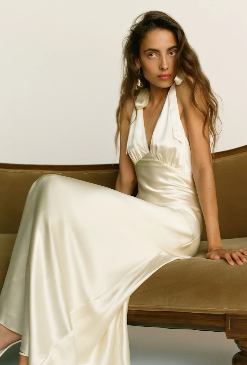An image of a Reformation wedding dress.