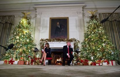 President and first lady Trump talk to kids about Santa Claus