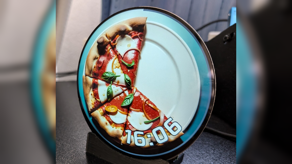 This Raspberry Pi AI pizza clock tells the time one slice at a time