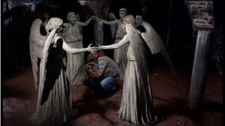 The weeping angels in Dr. Who.