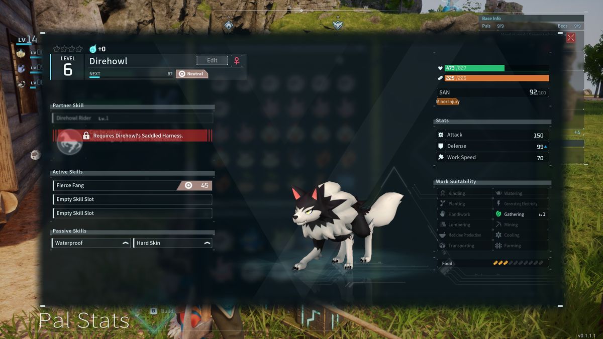 Palworld mounts - Direwolf