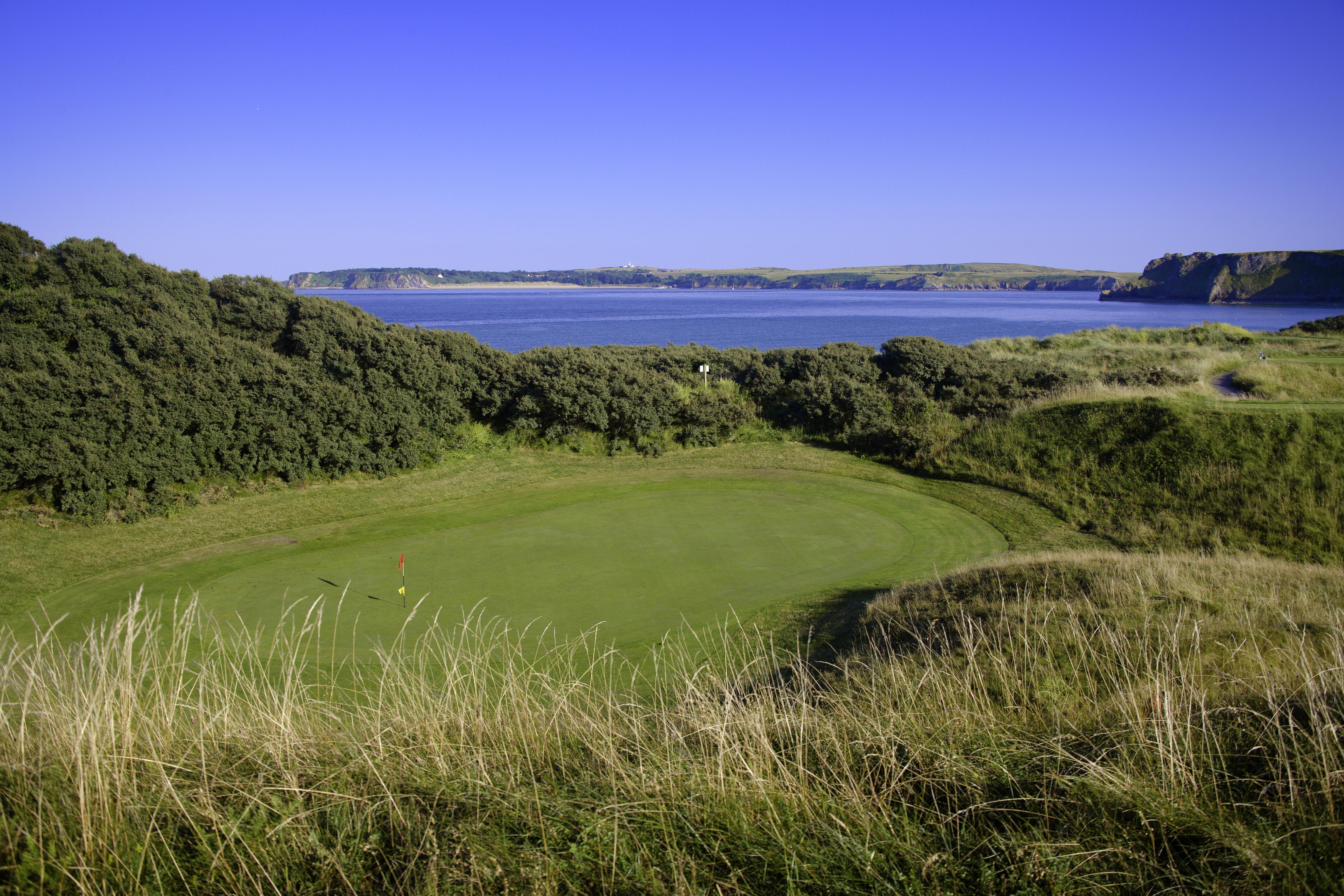 The 4th green at Tenby Golf Club