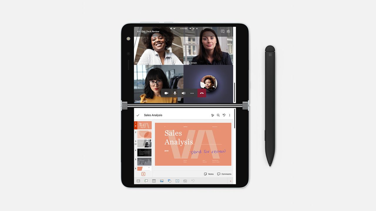 Microsoft Surface Duo - Powerpoint and Teams