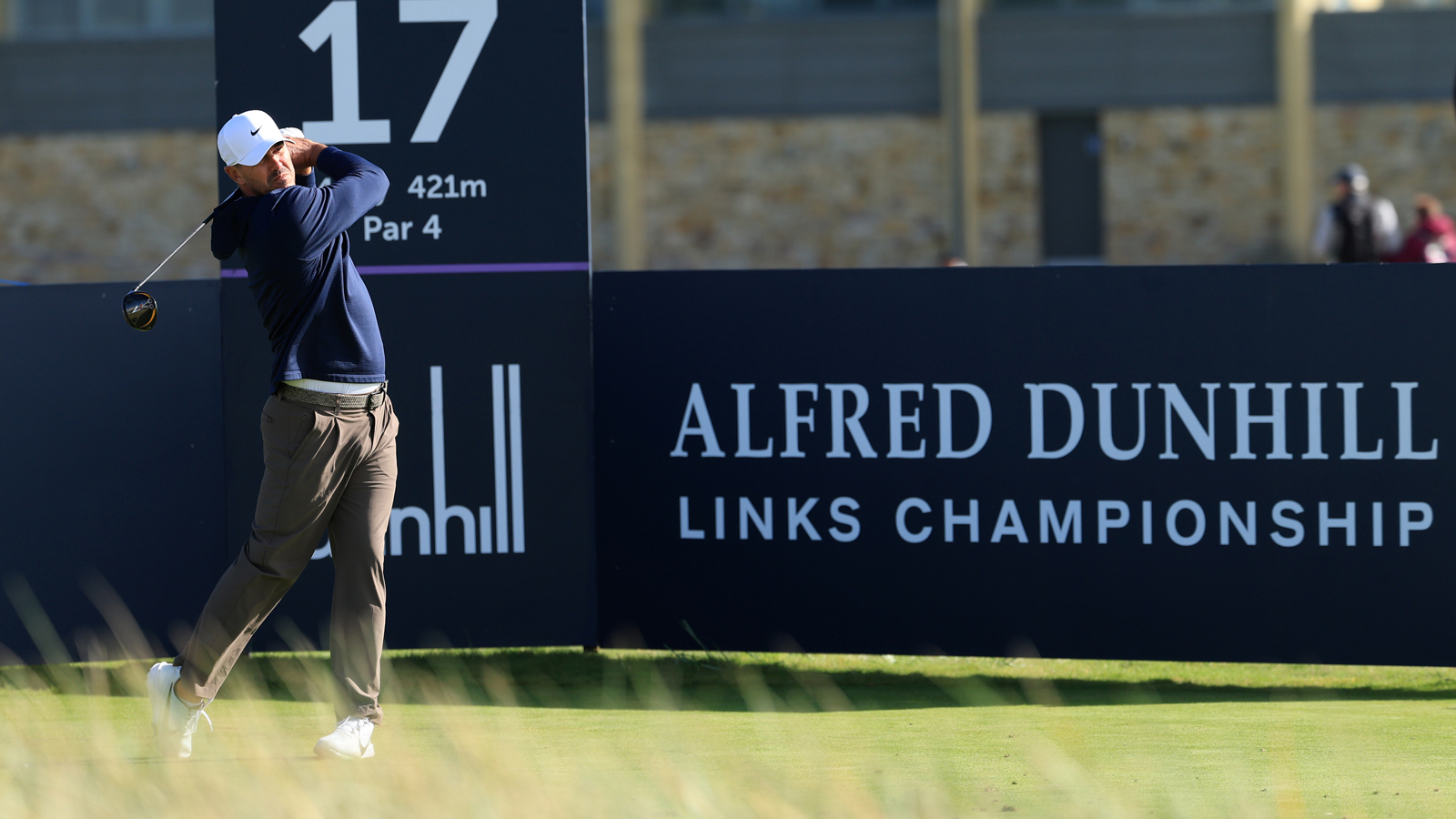 Brooks Koepka strikes a tee shot