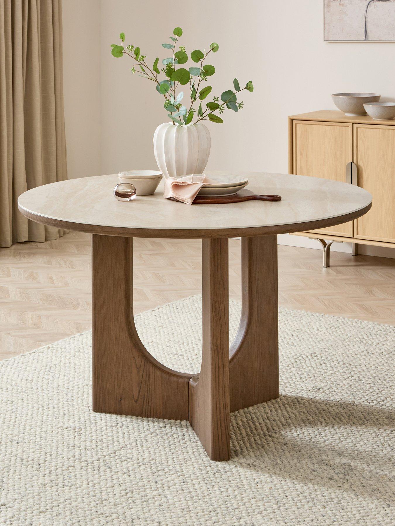 Esta 120cm Round Dining Table - Fsc&amp;reg; Certified - Walnut