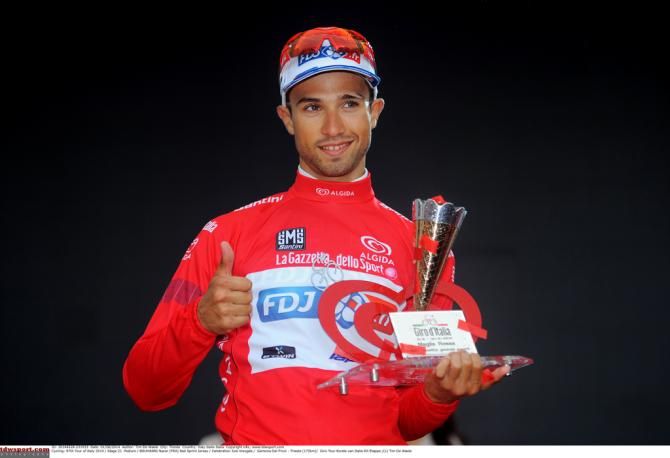 Nacer Bouhanni (FDJ) happy in red