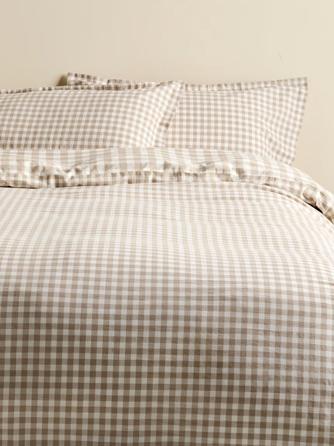 A pure cotton gingham bedding set from M&amp;amp;S