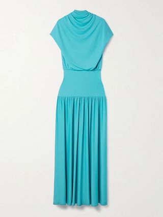 KALLMEYER, Victoria Draped Stretch-Jersey Maxi Dress