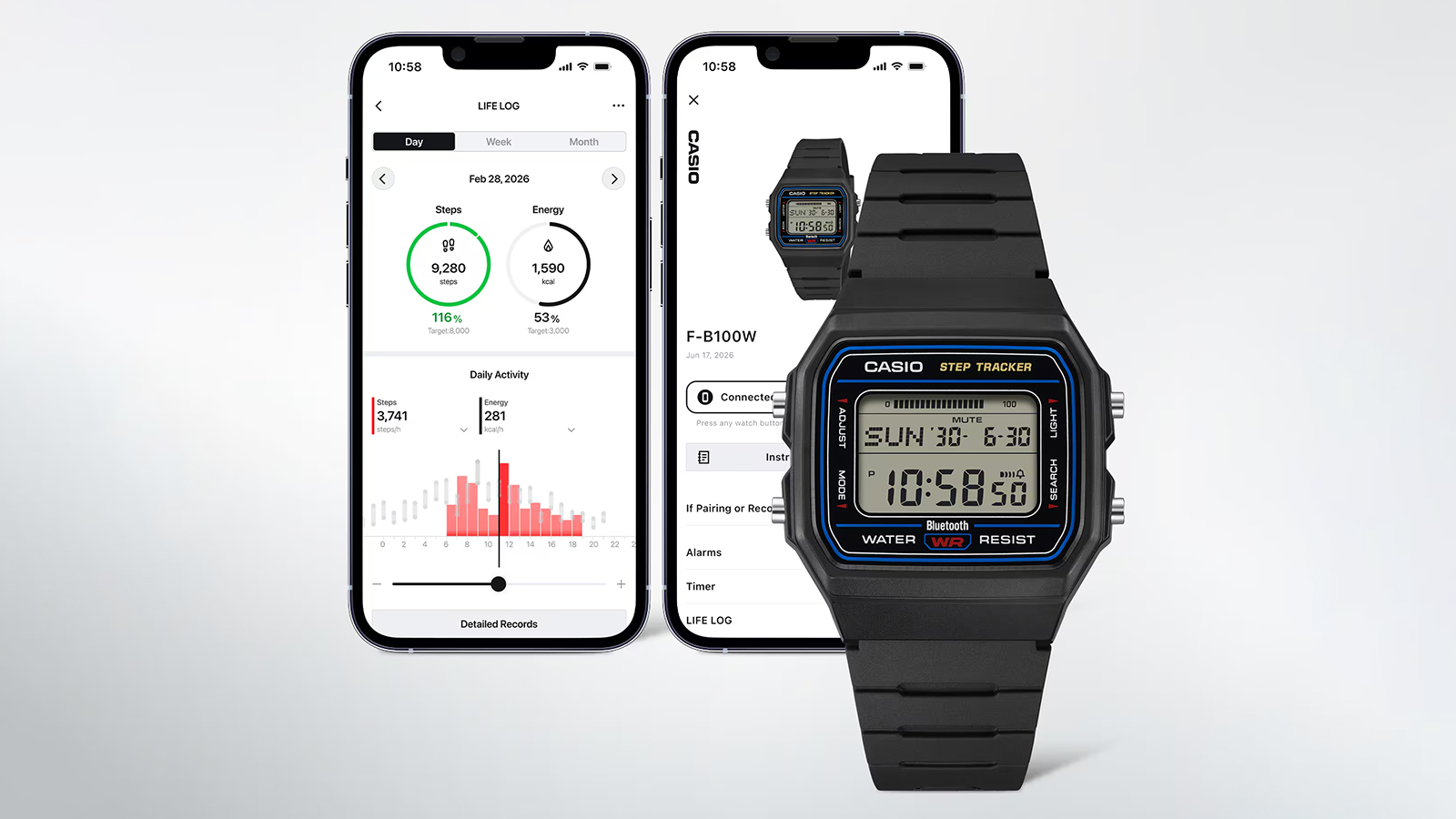 Casio F-B100W with app
