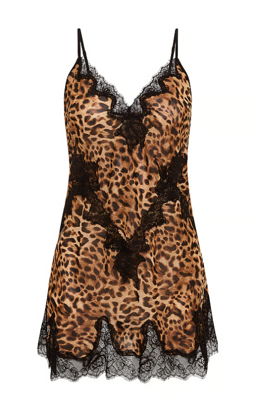 Victoria's Secret, Chiffon Rose Lace-Trim Mini Slip Dress