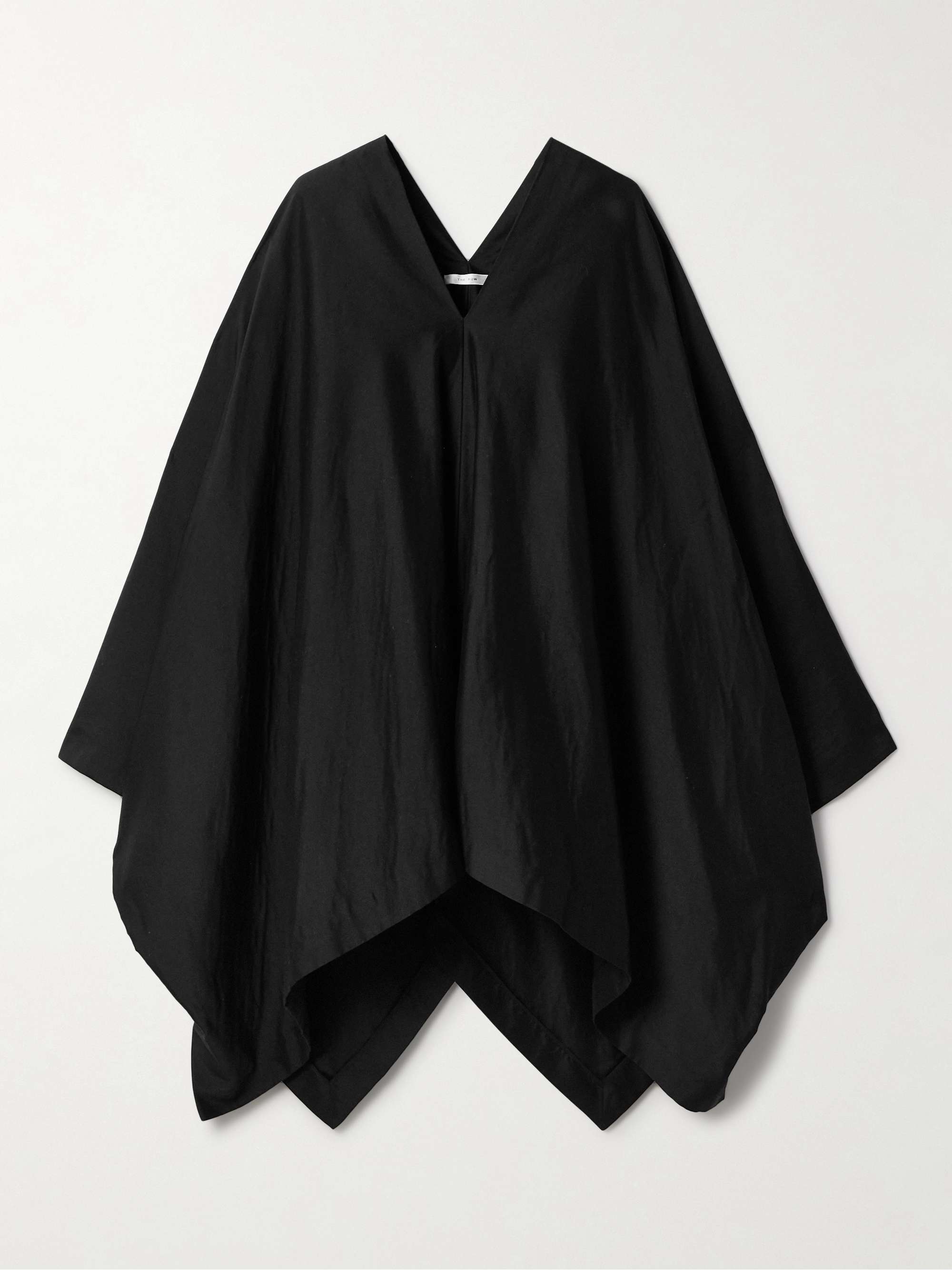 Cedar Oversized Cotton and Silk-Blend Poplin Poncho