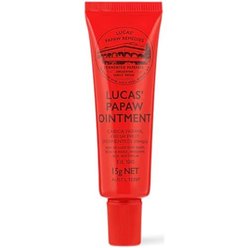 Lucas Papaw Ointment – 15g Tube With Lip Applicator – Multi-Purpose Balm for Chapped Lips, Minor Burns, Sunburn, Cuts, Insect Bites, and Diaper Rash – Made in Australia