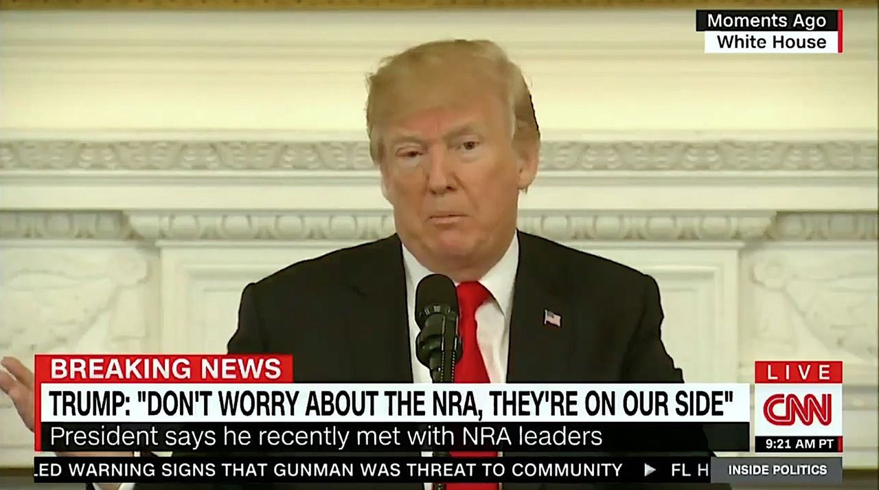 Trump tells lawmakers not to fear the NRA