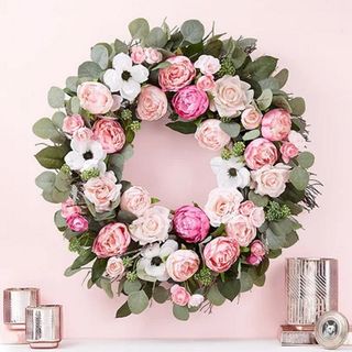 Peony wreath from 1-800-Flowers