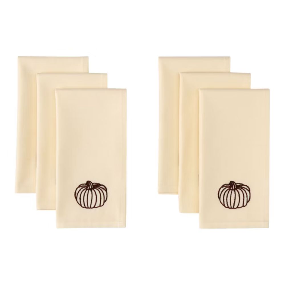 6 Pack Napkins - Neutral Pumpkins