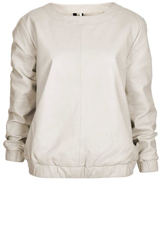 Topshop Leather Sweat Top, £90