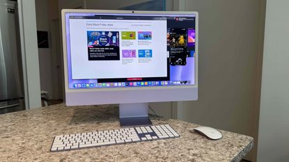 Apple's 24-inch iMac M4 in Purple.