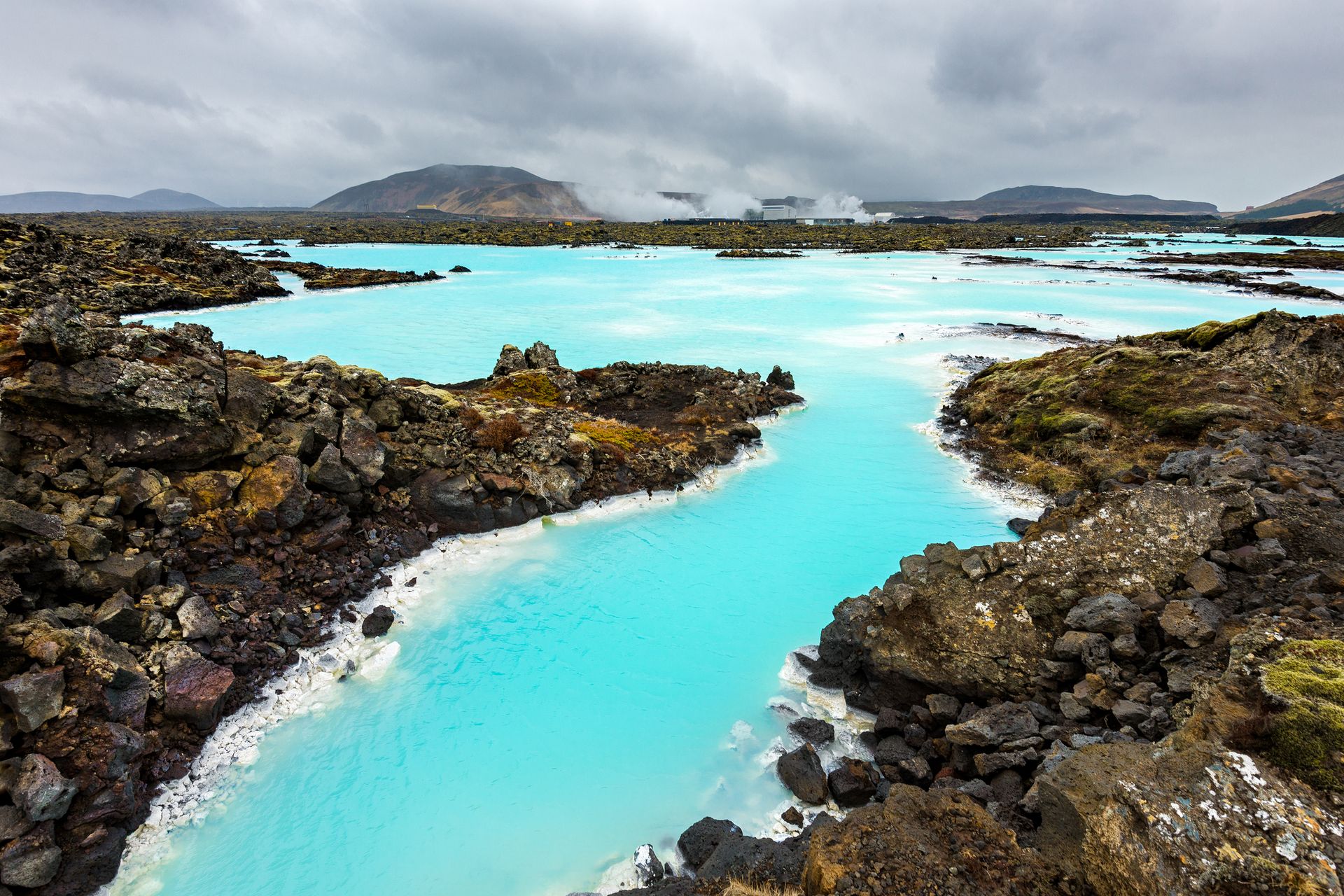 Landscape at the Blue Lagoon in Iceland