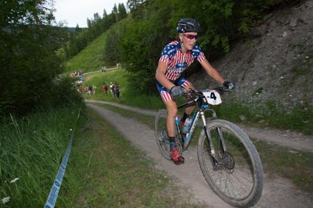 Sam Schultz (Subaru-Trek) in his first race in his National Championship kit