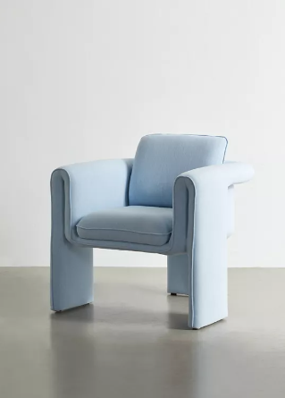 Periwinkle chair.