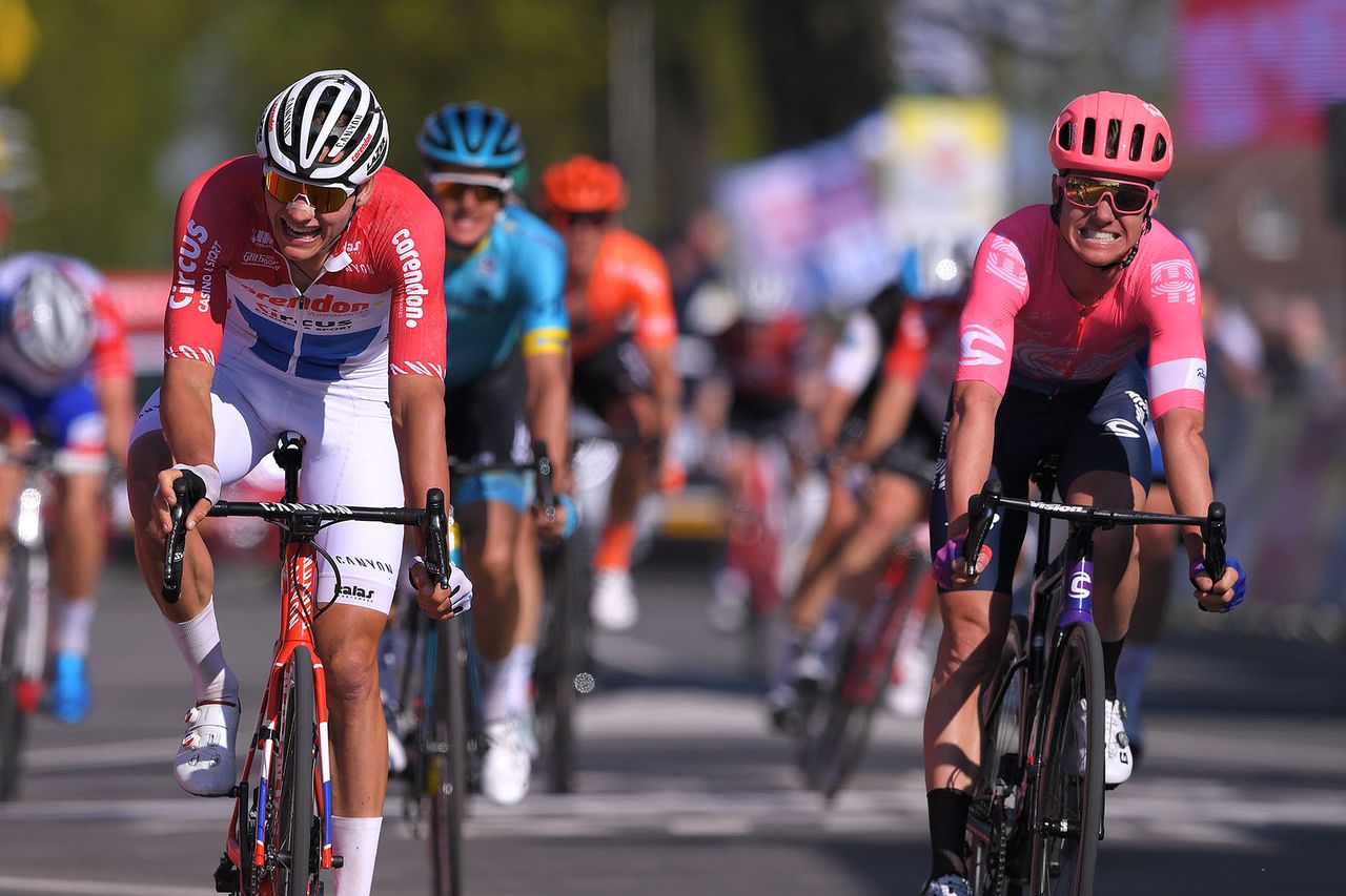 Van der Poel and Clarke cross the line