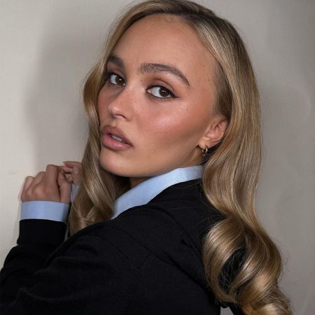 Lily Rose Depp with raffia blonde hair colour