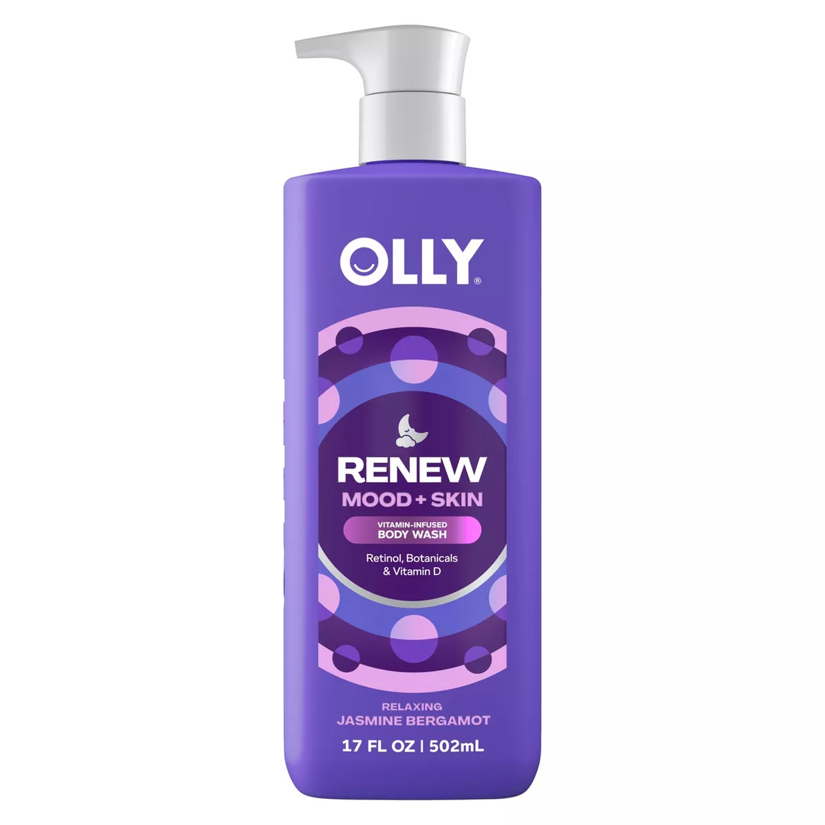 Olly Renew Mood and Skin Vitamin-Infused Body Wash - Jasmine Bergamot - 17 Fl Oz