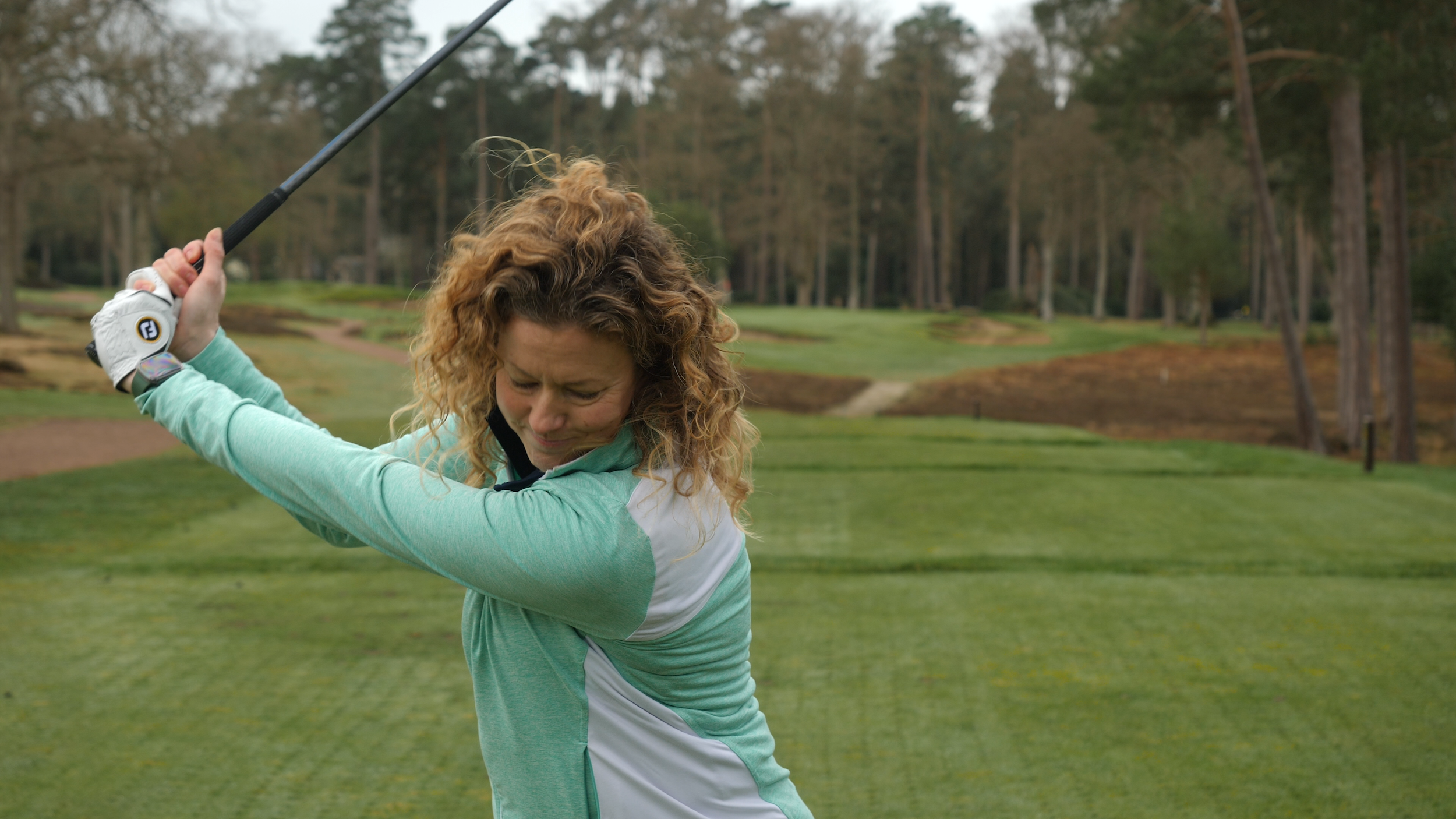 That stretched out lead arm creates width and power in the swing