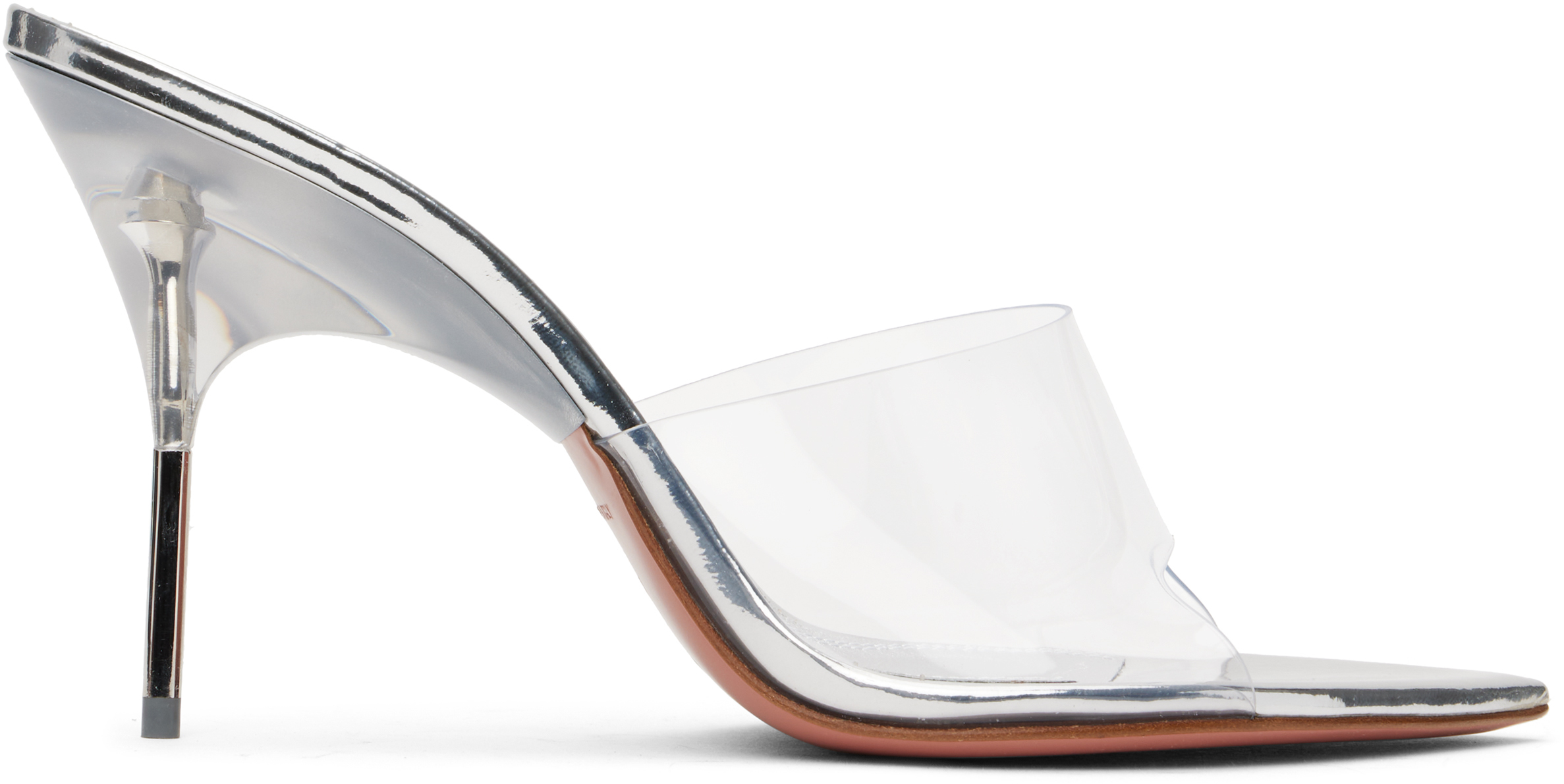 Transparent Bianca Glass Slipper 95 Mules