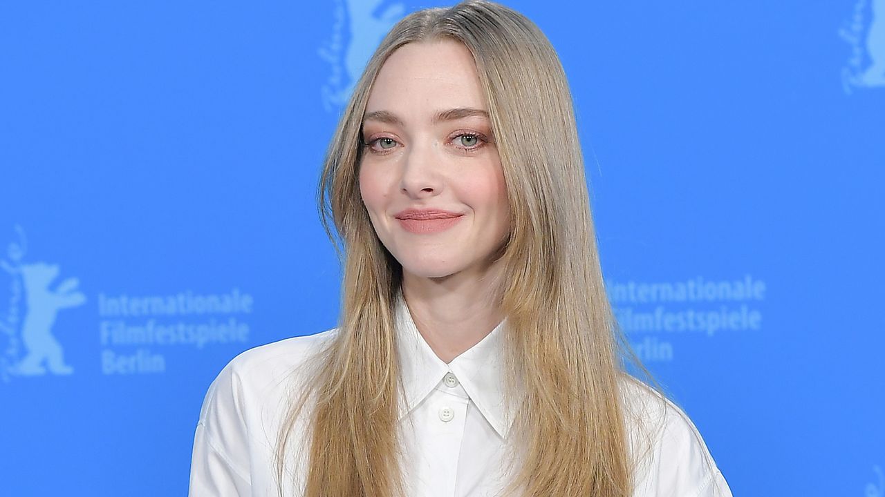 Amanda Seyfried with slight smirk