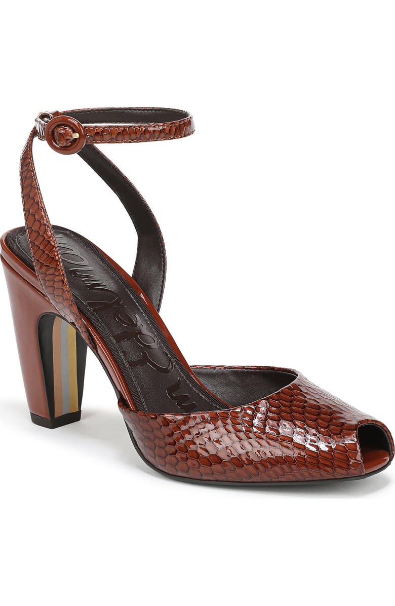 Wrenna Ankle Strap Peep Toe Pump
