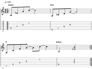 Locrian mode arpeggios