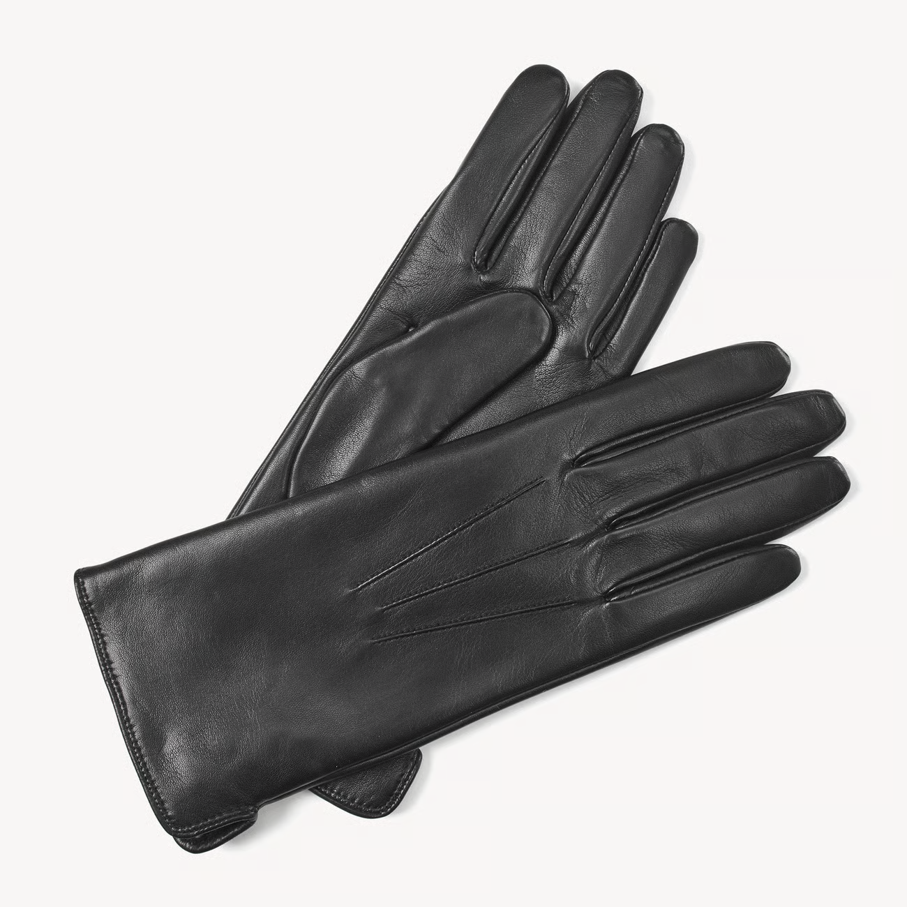 Aspinal of London black leather gloves