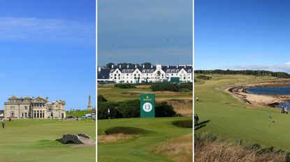 St Andrews, Carnoustie and Kingsbarns golf courses