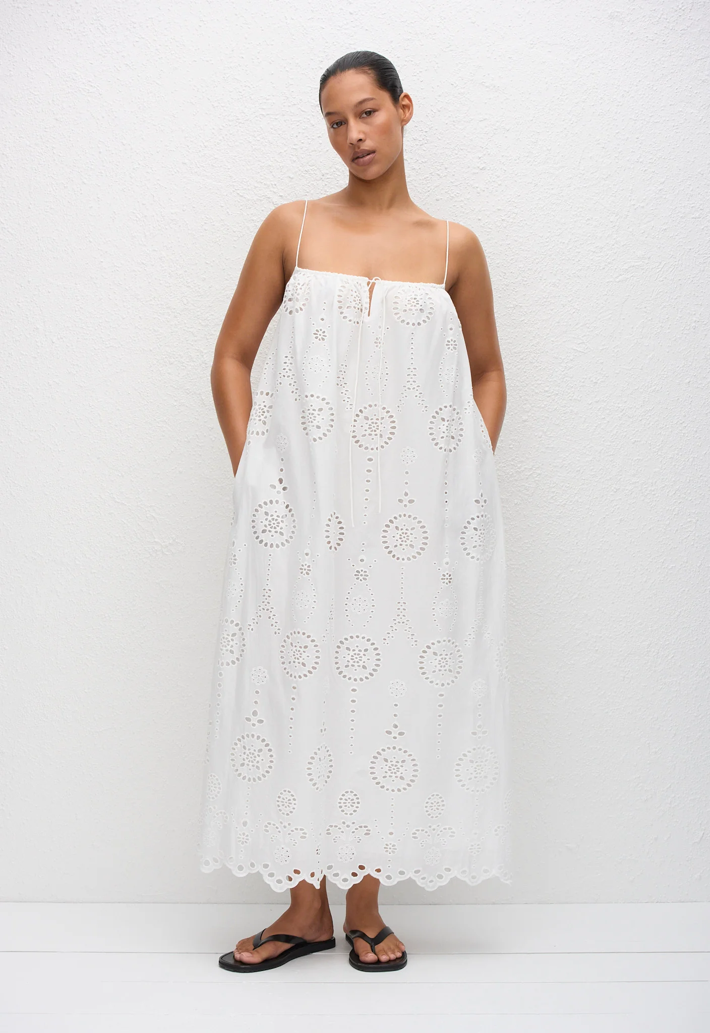 Matteau, Broderie Cami Midi Dress