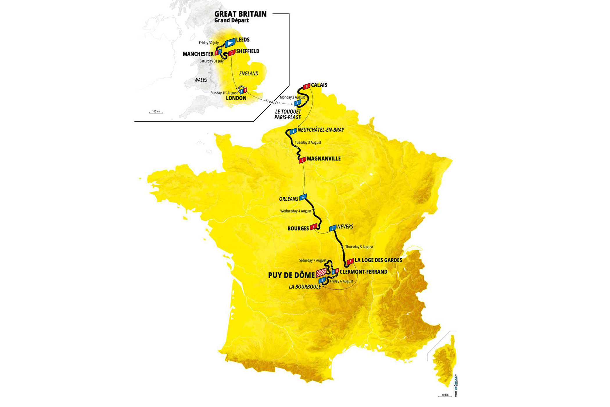 Tour de France Femmes 2027 map carousel crop