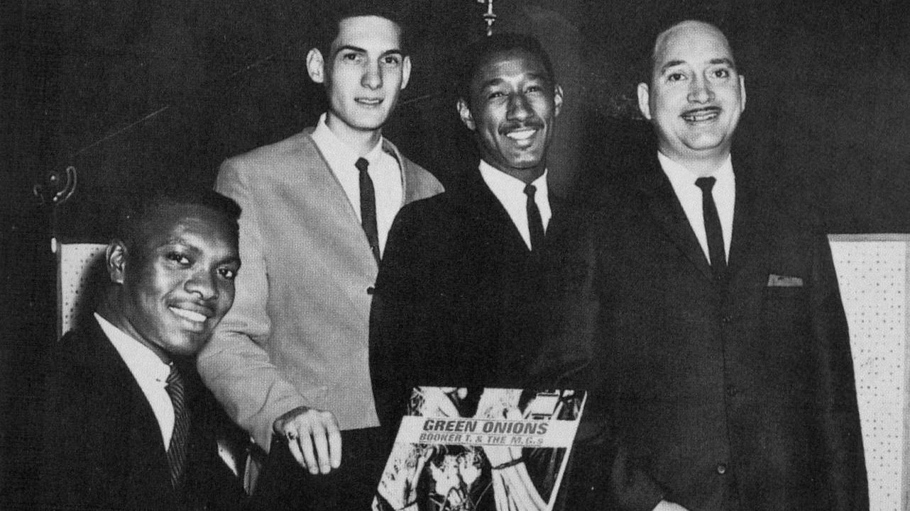 Lewie Steinberg, far right, with Booker T And The MGs