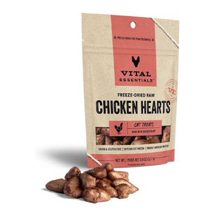 Vital Essentials Chicken Hearts Freeze-Dried Raw Cat Treats, one of the best cat treats