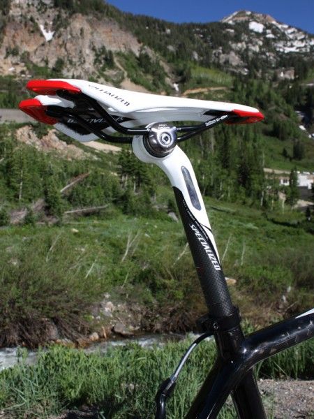 A Zertz-equipped carbon post will help take the edge off of rough roads.