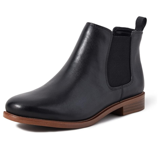 amazon prime day fashion deals: clarks black flat chelsea boots